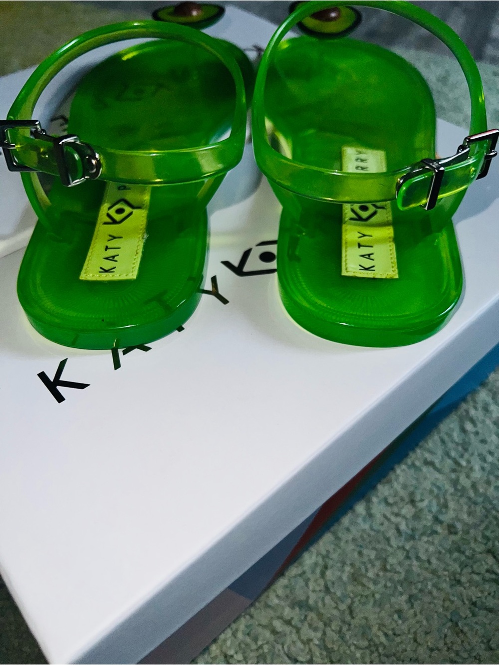 Katy Perry The Geli PVC Sandals Size 7 Avocado - Picture 5 of 5